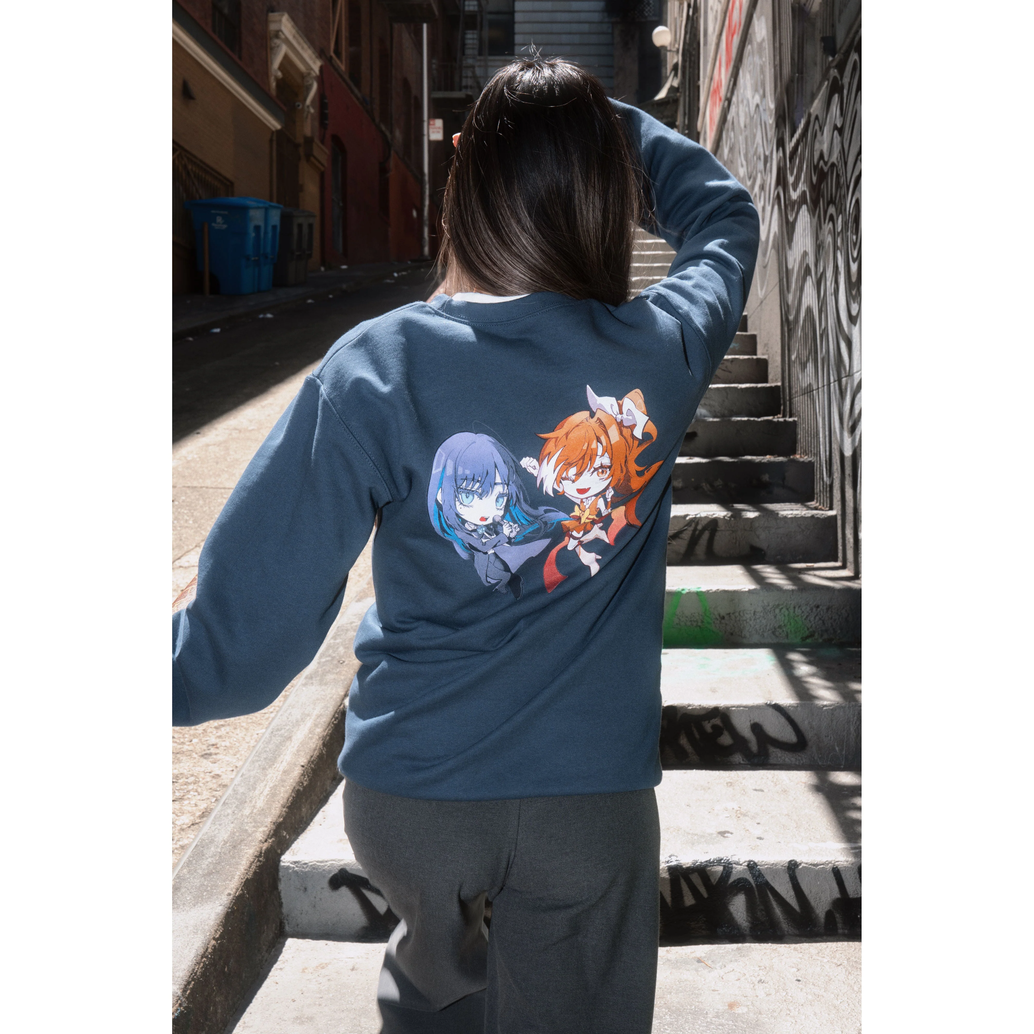 Crunchyroll x Ado - Hime & Ado Crew Sweatshirt - Exclusive [GOODS] - Image 5